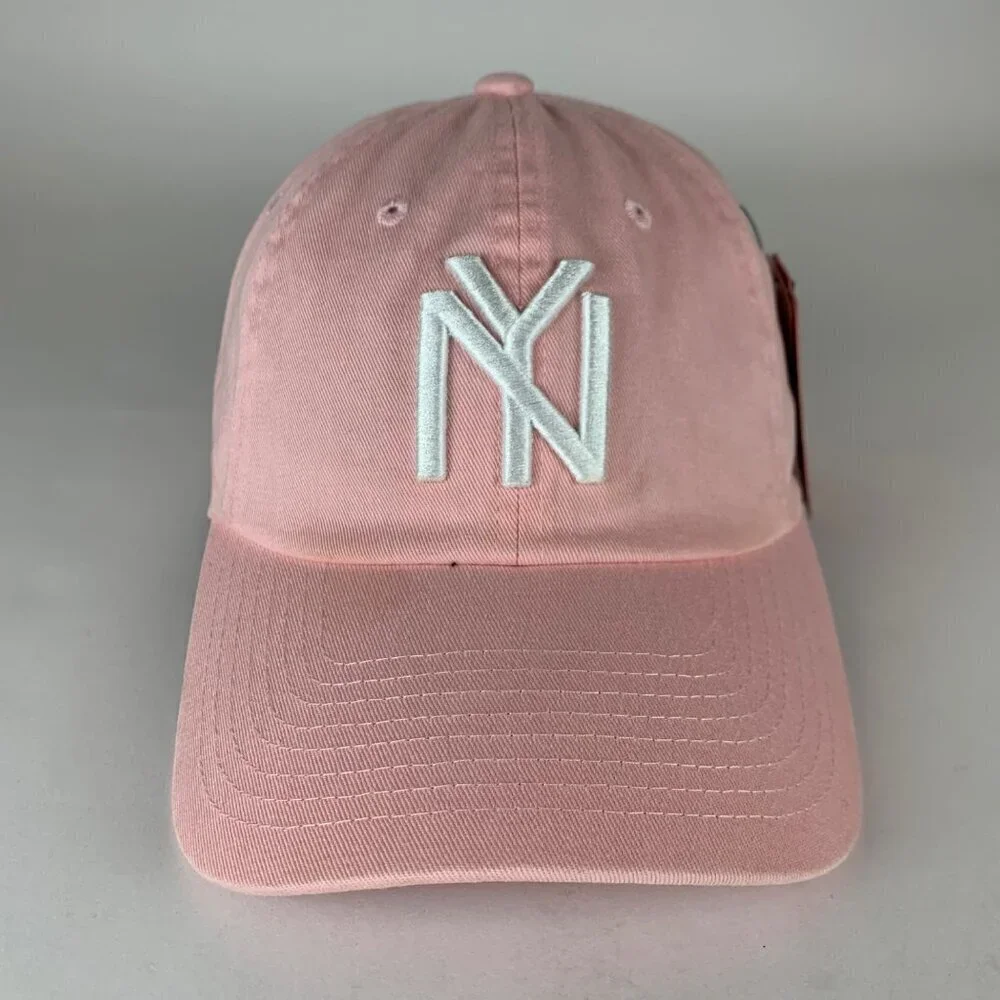 New York Black Yankees Pink American Needle Relaxed Fit Strapback Hat New